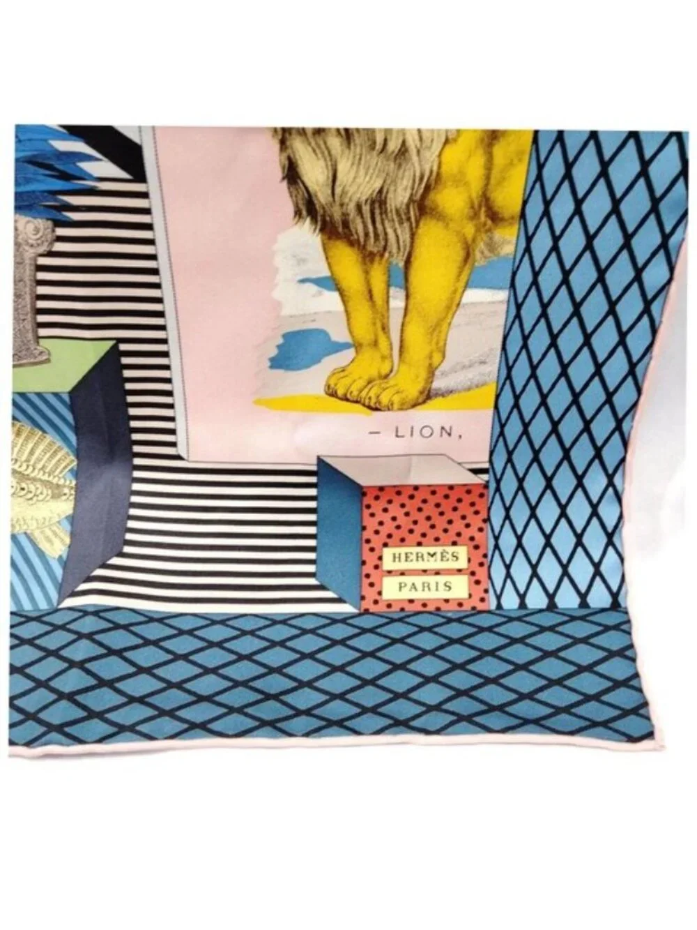 Authentic Hermès Grand Théâtre Nouveau Carré 90 Silk Scarf